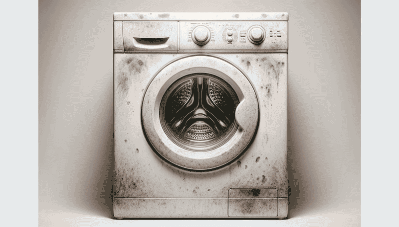 薄汚れた洗濯機
